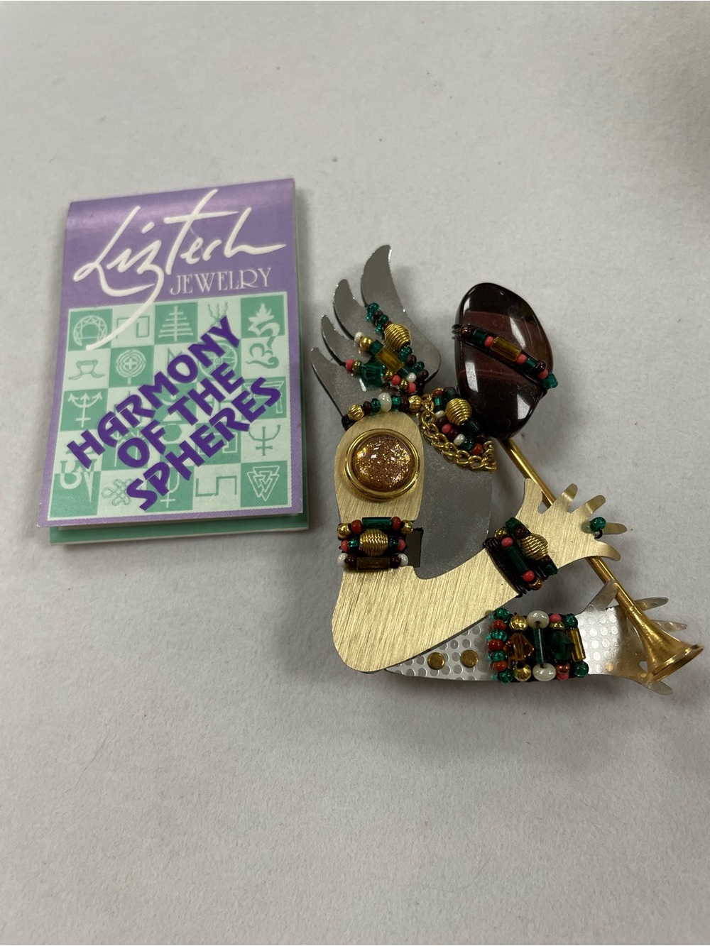 Vintage Handcrafted Liztech “Harmony of the Spheres” Brooch / Pin